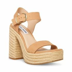 STEVEMADDEN Women's Shoes JANICE TAN NUBUCK
