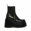 STEVEMADDEN Women's Shoes JESSE BLACK LEATHER