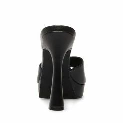 STEVEMADDEN Women's Shoes JESSICA BLACK LEATHER