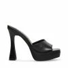 STEVEMADDEN Women's Shoes JESSICA BLACK LEATHER