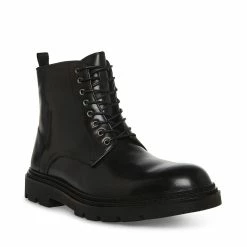 STEVEMADDEN JESSEE BLACK LEATHER Men's
