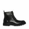 STEVEMADDEN JESSEE BLACK LEATHER Men's