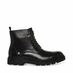 STEVEMADDEN JESSEE BLACK LEATHER Men's