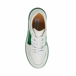 STEVEMADDEN Women's Shoes JOEY WHITE/GREEN