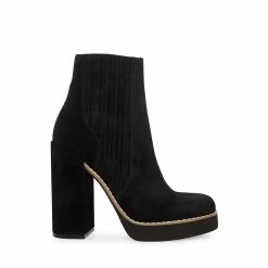 STEVEMADDEN Women's Shoes JOLINE BLACK SUEDE
