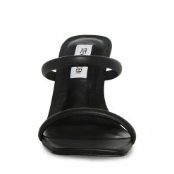 STEVEMADDEN Women's Shoes JOY BLACK LEATHER