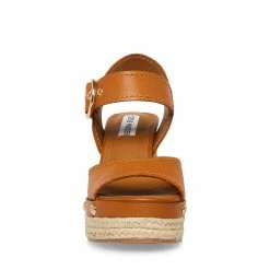 STEVEMADDEN Women's Shoes KAMILLE TAN LEATHER