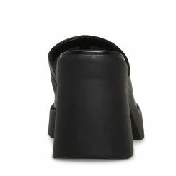 STEVEMADDEN Women's Shoes KANE BLACK LEATHER