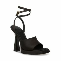 STEVEMADDEN KENDALL BLACK SATIN