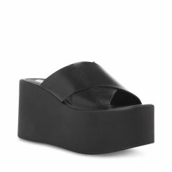 STEVEMADDEN KODY BLACK LEATHER Women's Shoes