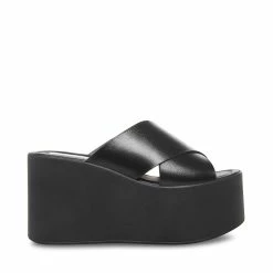 STEVEMADDEN KODY BLACK LEATHER Women's Shoes