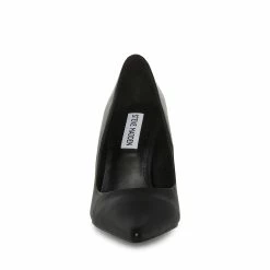 STEVEMADDEN Women's Shoes KRISTIE BLACK LEATHER