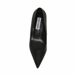 STEVEMADDEN Women's Shoes KRISTIE BLACK LEATHER