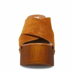 STEVEMADDEN LACEY COGNAC SUEDE Women's Shoes