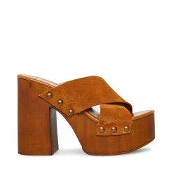 STEVEMADDEN LACEY COGNAC SUEDE Women's Shoes