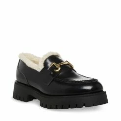 STEVEMADDEN LANDO-F BLACK LEATHER Women's Shoes