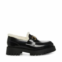 STEVEMADDEN LANDO-F BLACK LEATHER Women's Shoes