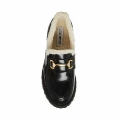 STEVEMADDEN LANDO-F BLACK LEATHER Women's Shoes