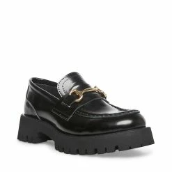SteveMadden Women's Shoes LANDO BLACK LEATHER