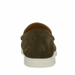 STEVEMADDEN Men's LARKEN OLIVE SUEDE