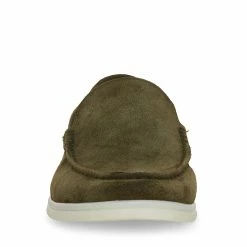 STEVEMADDEN Men's LARKEN OLIVE SUEDE