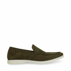 STEVEMADDEN Men's LARKEN OLIVE SUEDE