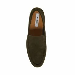 STEVEMADDEN Men's LARKEN OLIVE SUEDE