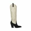 STEVEMADDEN Women's Shoes LASSO BONE/BLACK