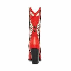 STEVEMADDEN Women's Shoes LEIGHTON RED LEATHER