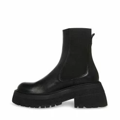 STEVEMADDEN LENNOX BLACK LEATHER Women's Shoes