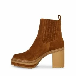 STEVEMADDEN Women's Shoes LENNY CHESTNUT SUEDE