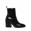 STEVEMADDEN Women's Shoes LINA BLACK LEATHER