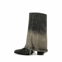 STEVEMADDEN LIVVY BLACK DENIM Women's Shoes