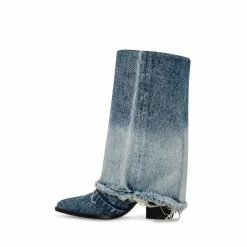 STEVEMADDEN Women's Shoes LIVVY DENIM FABRIC