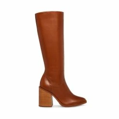STEVEMADDEN LIZA TAN LEATHER