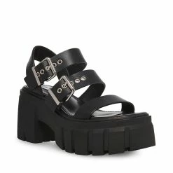 STEVEMADDEN LOCATE BLACK LEATHER