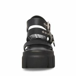 STEVEMADDEN LOCATE BLACK LEATHER