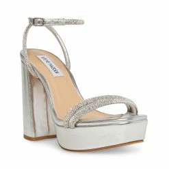 STEVEMADDEN Women's Shoes LOFTY SILVER