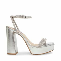 STEVEMADDEN Women's Shoes LOFTY SILVER