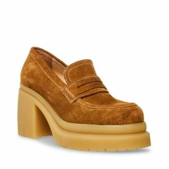 STEVEMADDEN LOUISE CHESTNUT SUEDE