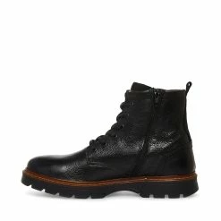 STEVEMADDEN Men's LUCIUS BLACK LEATHER