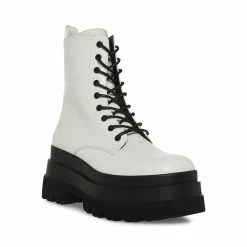 STEVEMADDEN Women's Shoes LUKA WHITE