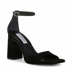 STEVEMADDEN MARGOT BLACK NUBUCK Women's Shoes