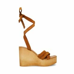 STEVEMADDEN Women's Shoes MARISTELLA CHESTNUT SUEDE
