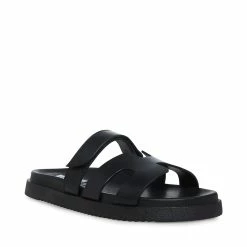STEVEMADDEN MAYVEN BLACK LEATHER