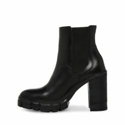 STEVEMADDEN MERRICK BLACK LEATHER Women's Shoes