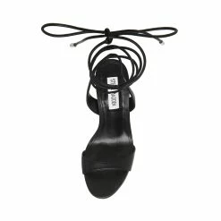 STEVEMADDEN MICHELLE BLACK LEATHER