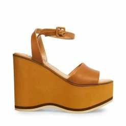 STEVEMADDEN MILAN TAN LEATHER Women's Shoes