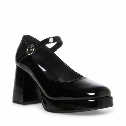 SteveMadden Women's Shoes MINGLE BLACK PATENT