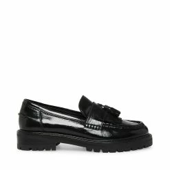 STEVEMADDEN MINKA BLACK LEATHER Women's Shoes